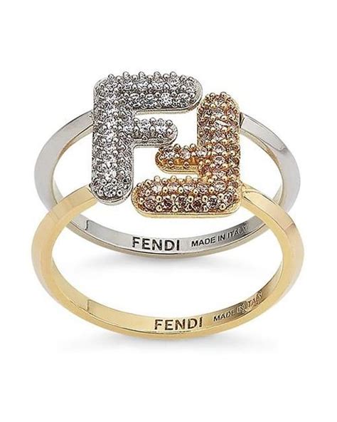 fendi silver ring womens|fendi ff ring.